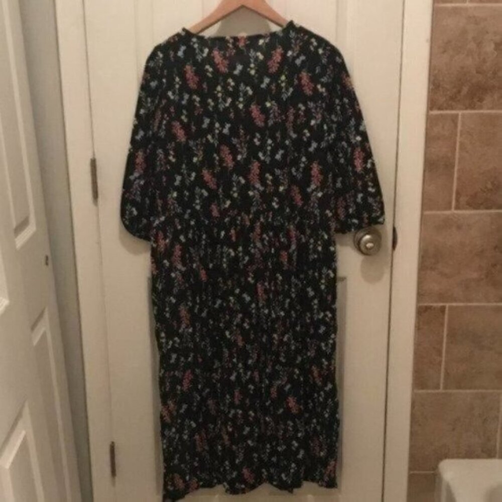 NWOT Woman Within Black Floral Dress - Size 14/16 (Medium) - Picture 5 of 7